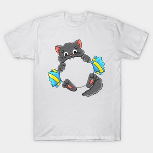 Cute Cat Cartoon character on white background T-Shirt